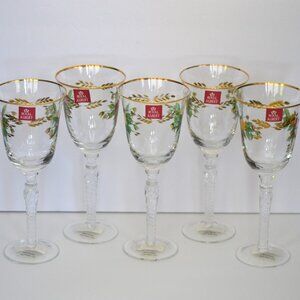 Royal Albert Old Country Roses Crystal Water Goblets Wine Glasses